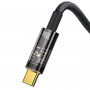 Кабель Baseus Explorer USB-USB Type-C, 5A, 100W, 1м Black (CATS000201)