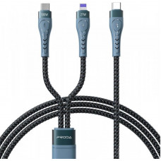 Кабель Proda PD-B73th USB Type C - Lightning/USB-C 5А, 1.3м, Black (PD-B73th-BK)