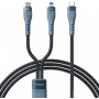 Кабель Proda PD-B73th USB Type C - Lightning/USB-C 5А, 1.3м, Black (PD-B73th-BK) (34231-03)