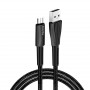 Кабель ColorWay USB-MicroUSB, 2.4А, 1м, Zinc Alloy + Led, Black (CW-CBUM035-BK) (24141-03)