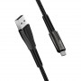 Кабель ColorWay USB-MicroUSB, 2.4А, 1м, Zinc Alloy + Led, Black (CW-CBUM035-BK) (24141-03)