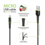 Кабель Intaleo CBFLEXM0 USB-microUSB 0.2м Black (1283126487422) (24271-03)