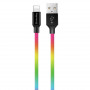 Кабель ColorWay USB-Lightning, 2.4А, 1м, Multicolor (CW-CBUL016-MC) (23471-03)