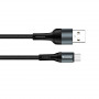 Кабель ColorWay USB-microUSB, nylon, 2.4А, 1м, Black (CW-CBUM045-BK) (26472-03)