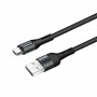 Кабель ColorWay USB-microUSB, nylon, 2.4А, 1м, Black (CW-CBUM045-BK) (26472-03)