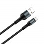 Кабель ColorWay USB-microUSB, nylon, 2.4А, 1м, Black (CW-CBUM045-BK) (26472-03)