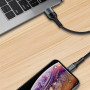 Кабель ColorWay USB-microUSB, nylon, 2.4А, 1м, Black (CW-CBUM045-BK) (26472-03)