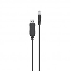 Кабель живлення ACCLAB USB to DC, 5,5х2,5 мм, 12V, 1A, 1 м Black (1283126552847)