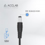 Кабель живлення ACCLAB USB to DC, 5,5х2,5 мм, 12V, 1A, 1 м Black (1283126552847) (30982-03)
