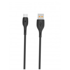Кабель SkyDolphin S22T Soft Silicone USB - USB Type-C 1м, Black (USB-000604)
