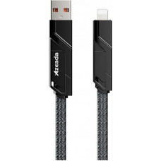 Кабель Proda PD-B96th USB/USB Type C - Lightning/USB-C 100W, 1.5м, Black (PD-B96th-BK)