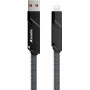 Кабель Proda PD-B96th USB/USB Type C - Lightning/USB-C 100W, 1.5м, Black (PD-B96th-BK) (34232-03)