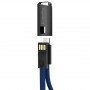 Кабель ColorWay USB-microUSB, 2.4А, 0.22м, Blue (CW-CBUM022-BL)