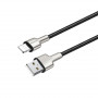 Кабель ColorWay USB-Lightning, head metal, 2.4А, 1м, Black (CW-CBUL046-BK) (26463-03)