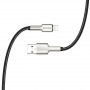 Кабель ColorWay USB-Lightning, head metal, 2.4А, 1м, Black (CW-CBUL046-BK)