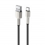 Кабель ColorWay USB-Lightning, head metal, 2.4А, 1м, Black (CW-CBUL046-BK) (26463-03)