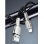 Кабель ColorWay USB-Lightning, head metal, 2.4А, 1м, Black (CW-CBUL046-BK)