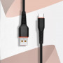 Кабель SkyDolphin S54T Soft USB - Type-C 1м, Black (USB-000430) (26733-03)