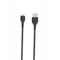 Кабель SkyDolphin S22L Soft Silicone USB - Lightning 1м, Black (USB-000601)