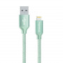 Кабель ColorWay USB-Lihgtning, 2.4А, 2м Mint (CW-CBUL007-MT) (23153-03)