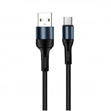 Кабель ColorWay USB-USB Type-C, nylon, 2.4А, 1м, Black (CW-CBUC045-BK)