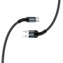 Кабель ColorWay USB-USB Type-C, nylon, 2.4А, 1м, Black (CW-CBUC045-BK) (26474-03)