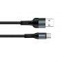 Кабель ColorWay USB-USB Type-C, nylon, 2.4А, 1м, Black (CW-CBUC045-BK) (26474-03)