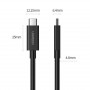 Кабель Ugreen US501 USB - USB-C, 0.8м, Black (30389)