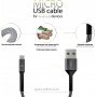 Кабель Intaleo CB0 USB-microUSB 0.2м Black/Grey (1283126495632) (24894-03)