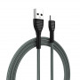 Кабель ColorWay USB-MicroUSB, braided cloth, 3А, 1м, Gray (CW-CBUM041-GR)