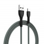 Кабель ColorWay USB-MicroUSB, braided cloth, 3А, 1м, Gray (CW-CBUM041-GR) (26335-03)