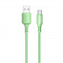 Кабель ColorWay USB-USB Type-C, soft silicone, 2.4А, 1м, Green (CW-CBUC042-GR)
