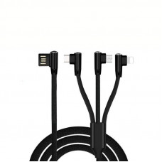 Кабель XoKo SC-340 USB-Lightning/microUSB/USB Type-C, 1.2м Black (SC-340-BK)