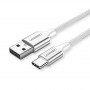 Кабель Ugreen US288 USB - USB-C, 3м, Silver-White (60409) (33935-03)