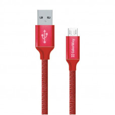 Кабель ColorWay USB-MicroUSB, 2.4А, 2м Red (CW-CBUM009-RD)