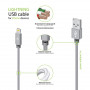 Кабель Intaleo CBGNYL1 USB-Lightning 1м Grey (1283126477652) (24265-03)