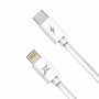 Кабель Grand-X USB-C-Lightning, Power Delivery, 20W, 1м, White (CL-07) (25115-03)