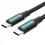 Кабель Vention USB Type-C - USB Type-C TPE Round PD 60W, 3A, 2m, Black (COSBH) (33776-03)