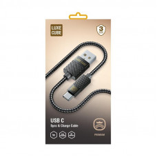 Кабель Luxe Cube Premium USB-USB Type C, 1м, сірий (8889996899667)