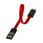 Кабель ColorWay USB-USB Type-C, 2.4А, 0.22м, Red (CW-CBUC023-RD) (23486-03)