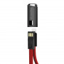 Кабель ColorWay USB-USB Type-C, 2.4А, 0.22м, Red (CW-CBUC023-RD) (23486-03)