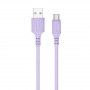 Кабель ColorWay USB-USB Type-C, soft silicone, 2.4А, 1м, Purple (CW-CBUC044-PU)