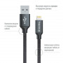 Кабель ColorWay USB-Lihgtning, 1м Black (CW-CBUL004-BK) (21997-03)