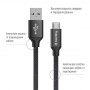 Кабель ColorWay USB-MicroUSB, 2.4А, 2м Black (CW-CBUM009-BK) (23157-03)