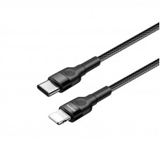 Кабель ColorWay USB-C-Lightning (PD Fast Charging 20W), 3.0А, 0.3м, Black (CW-CBPDCL054-BK)