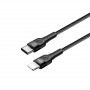 Кабель ColorWay USB-C-Lightning (PD Fast Charging 20W), 3.0А, 0.3м, Black (CW-CBPDCL054-BK) (33808-03)