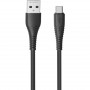 Кабель Proda PD-B85a USB - USB Type-C 3A, 1м, Black (PD-B85a-BK) (34228-03)