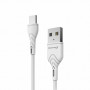 Кабель Grand-X USB-microUSB, Cu, 3A, 1м, Fast Сharge, White(PM-03W) (23178-03)