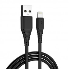 Кабель ColorWay USB-Lightning (PVC), 2.4А, 1м, Black (CW-CBUL024-BK)