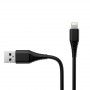 Кабель ColorWay USB-Lightning (PVC), 2.4А, 1м, Black (CW-CBUL024-BK) (23668-03)